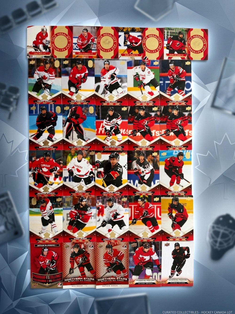 2025-26 Tim Hortons Team Canada Hockey Card Lot 29 MacKinnon Lemieux Suzuki